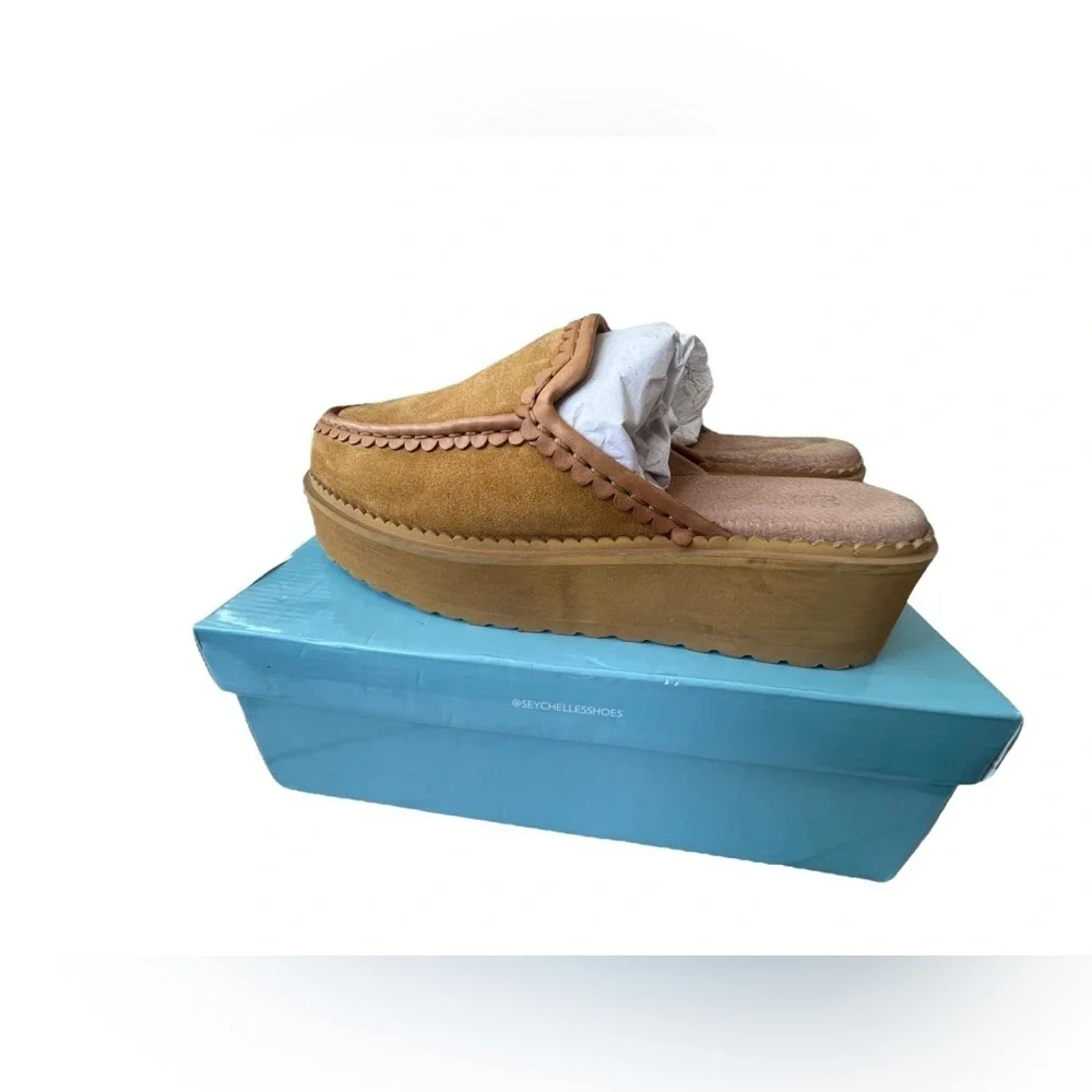 Seychelles Women's Stand Tall Platform Tan Sandals in size 9.5 - Picture 4 of 8